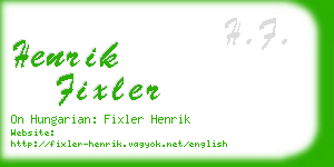 henrik fixler business card